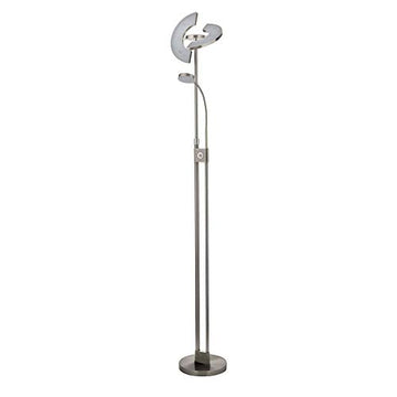 LED Mother & Child Floor Lamp Satin Nickel & Chrome