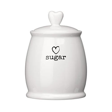 White Dolomite Charm Sugar Canister