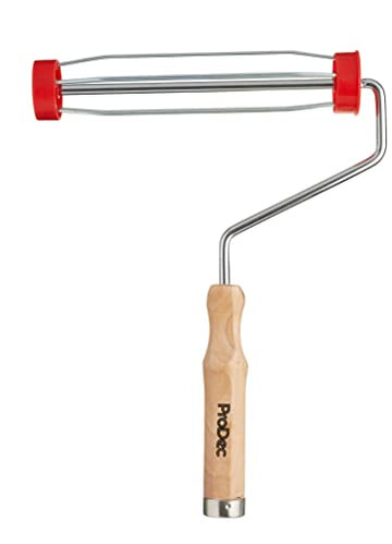 9" Wooden Handle Screw Fit Paint Roller 8mm Bar Cage Frame