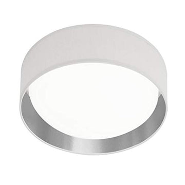 Gianna Silver & Acrylic White Shade LED Flush