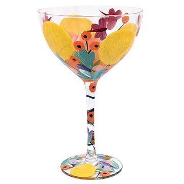 Sunshine Delight Floral Cocktail Gin Glass