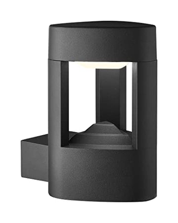 IP44 Grey LED Outdoor Wall Mount Light Lamp With Clear Diffuser