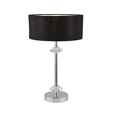 New Orleans Chrome & Black Shade Table Lamp