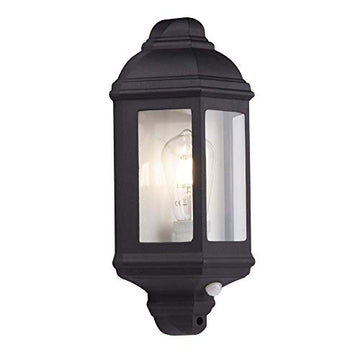 Outdoor & Porch Wall Light Black Flush Ip44