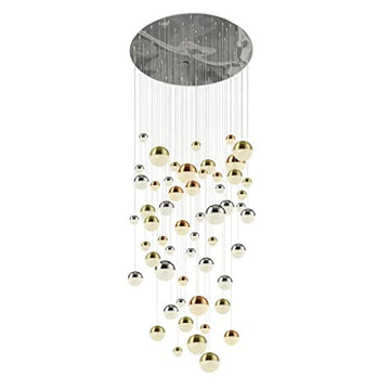 Planets 55 Light Pendant Chrome Satin Brass Copper Caps