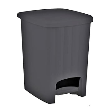 Plastic 20 Litre Grey Bin with Pedal Lid Waste Dustbin