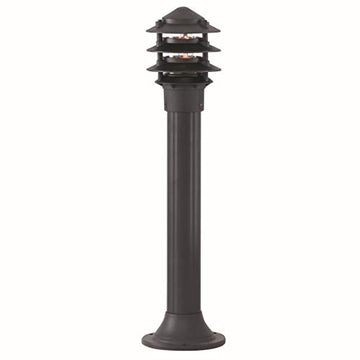 73cm Black Outdoor Pagoda Bollard Lamp Post
