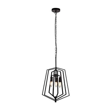 Slinky 3 Light Black Metal Ceiling Pendant