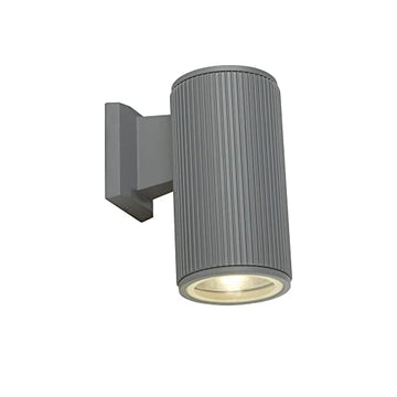 Hamburg Grey & Clear Glass Diffuser Outdoor Wall Light