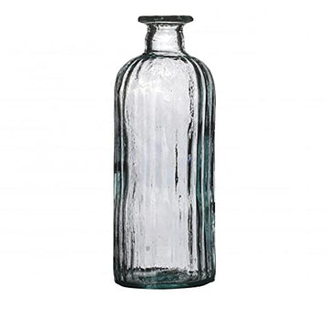 27cm Retro Recycled Glass Green Bud Neck Table Vase