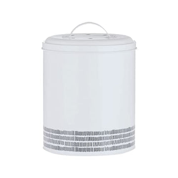 2.5 Litre Monochrome Kitchen Compost Caddy Waste Bin