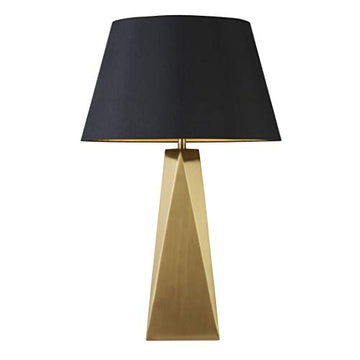 Maldon 1 Light Table Lamp Gold Black Shade With Gold Interior