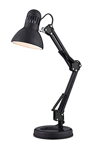 Shiny Black Adjustable Hobby Table Lamp Bedside Study Light