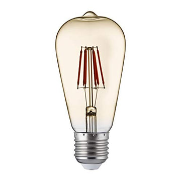 5 Dimmable Led Filament Squirrel Lamp Amber Glass E27 6W 600Lm