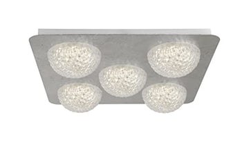 Celestia 5 Light Silver Leaf LED Ceiling Light