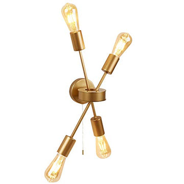 Searchlight Alpha 4 Light Wall Light Matt Gold