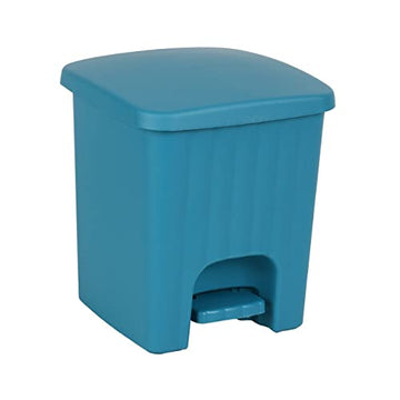 Plastic 5 Litre Turquoise Bin with Pedal Lid Waste Dustbin
