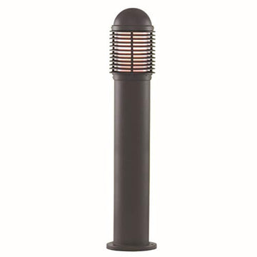 73cm Black Aluminium Ridged Top Bollard Post Light