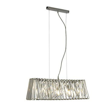 Searchlight Tiara 4 Light Pendant Chrome With Crystal Glass
