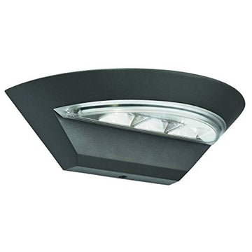 Lincoln LED Dark Grey IP44 Semi-Circle Wall Light
