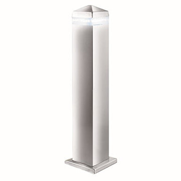 16 LED Lights 45cm Satin Silver IP44 Outdoor Post