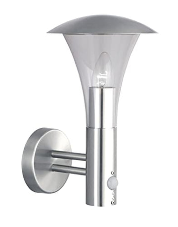 Strand Stainless Steel Outdoor Wall Light with Motion Sensor