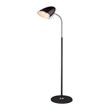 Boston Black & Chrome Floor Lamp