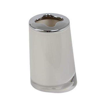Clear Base Plastic Toothbrush Holder Soft Grey