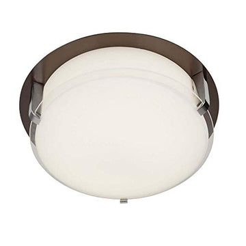 Edinburgh LED Brown/White Flush Light