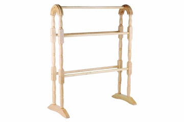 Natural Vintage Wooden Towel Holder Rail