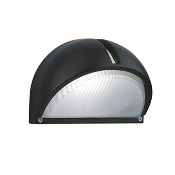 Black Die Cast Aluminium Half Moon Outdoor Wall Light
