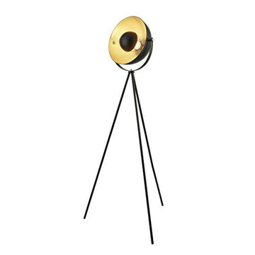 Blink Matt Black & Gold Interior Tripod Floor Lamp