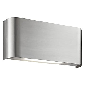 2 Light 10W LED Satin Silver Up/Downlight Wall Lamp