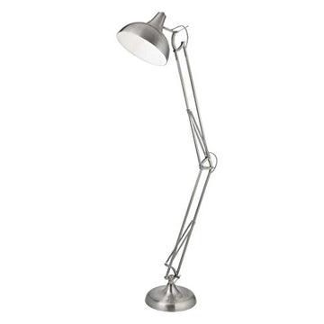 Jeremiah Satin Silver Floor Task Lamp