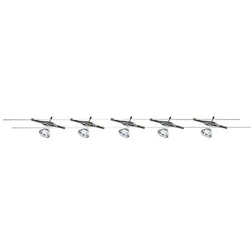Track & Spot 5 Light LED Chrome Adjustable Head Spotlight