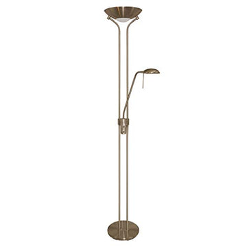 Brass Mother And Child Reading Standing Floor Lamp Light