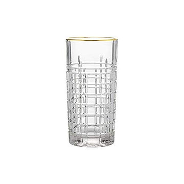 360ML Regency Gold Set Of 2 Hiball Drink Juice Water Glasses