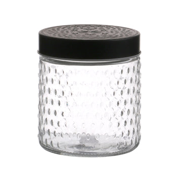 500ml Black Screwtop  Glass Food Jar