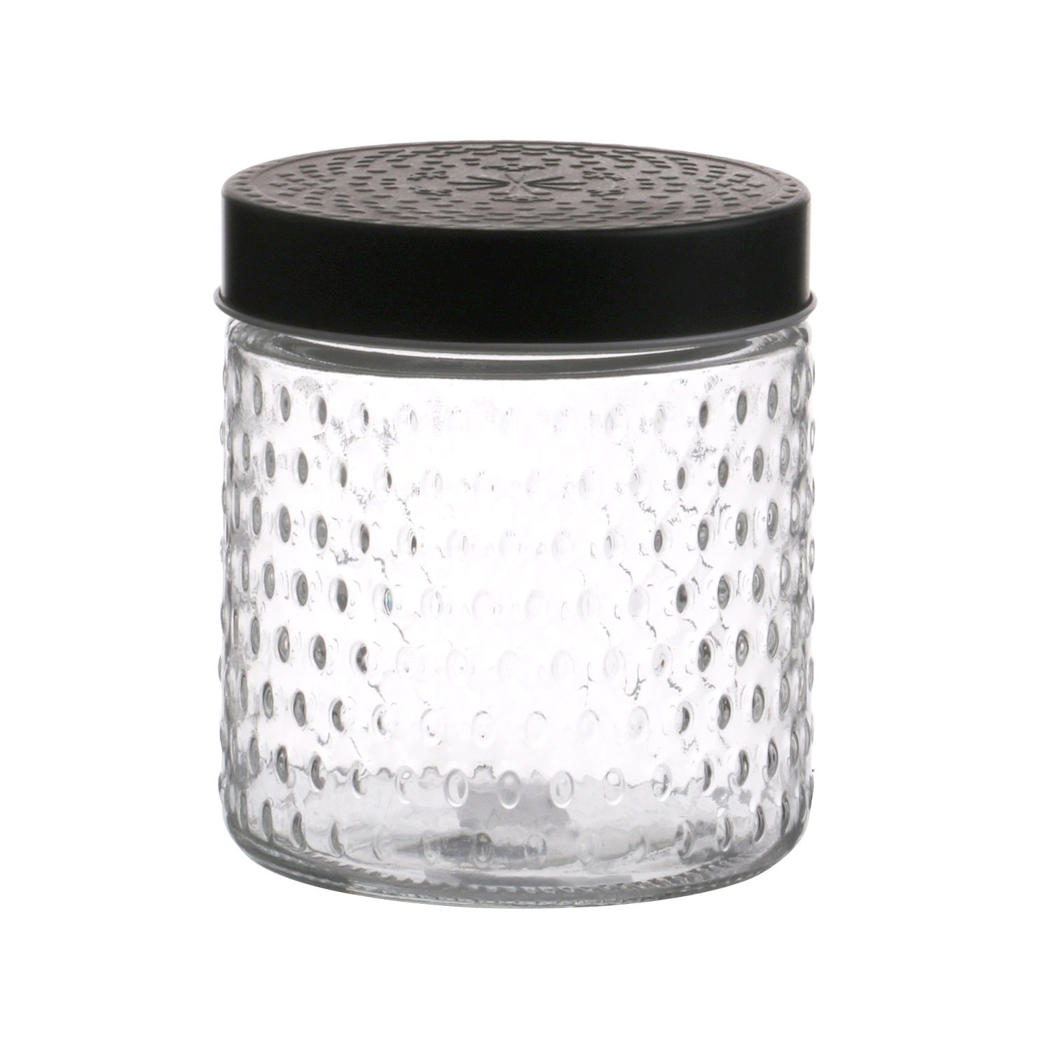 900ml Black Screwtop  Glass Food Jar