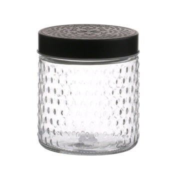 2Pcs 500ml Black Screwtop  Glass Food Jar