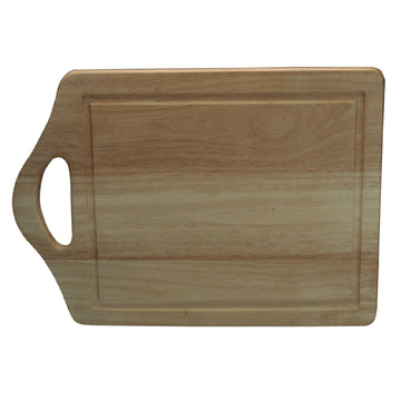 Rubberwood Chopping Board Worktop Saver With Handle