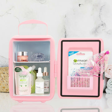 Pink Portable Mini Electric Fridge 4Litres