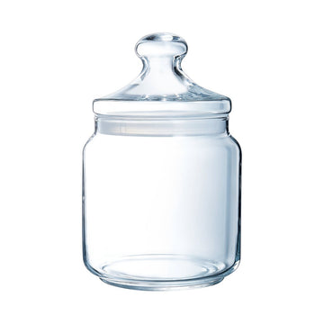 1.5L Glass Storage Jar Airtight Push Top Seal Lid Canister