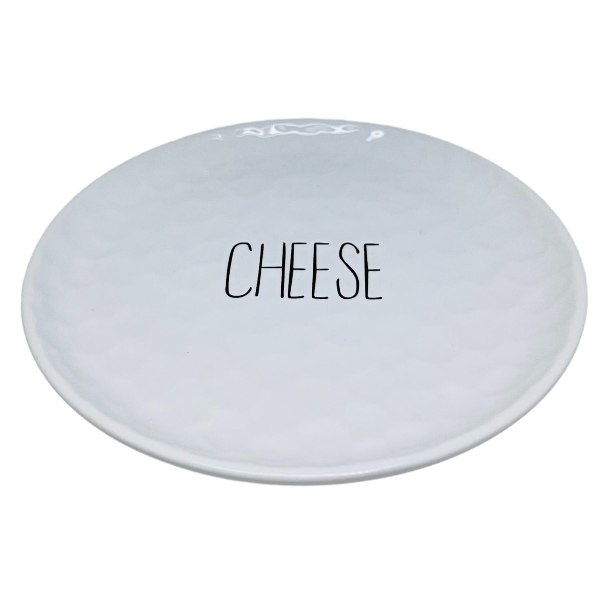 21cm White Dimples Round Ceramic Cheese Plate