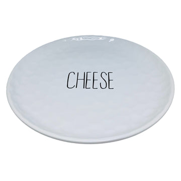 3pc White Ceramic Cheese Dome Platter & Dish Set