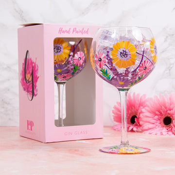 Sunflowers Painted Design Gin Glass