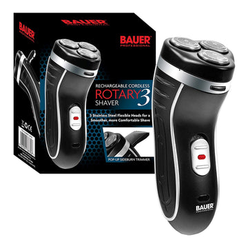 Bauer Men Rotary Three-Headed Shaver with Trimmer