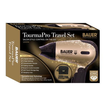 Bauer Tourma 1200W Travel Ionic Hair Styler Hairdryer