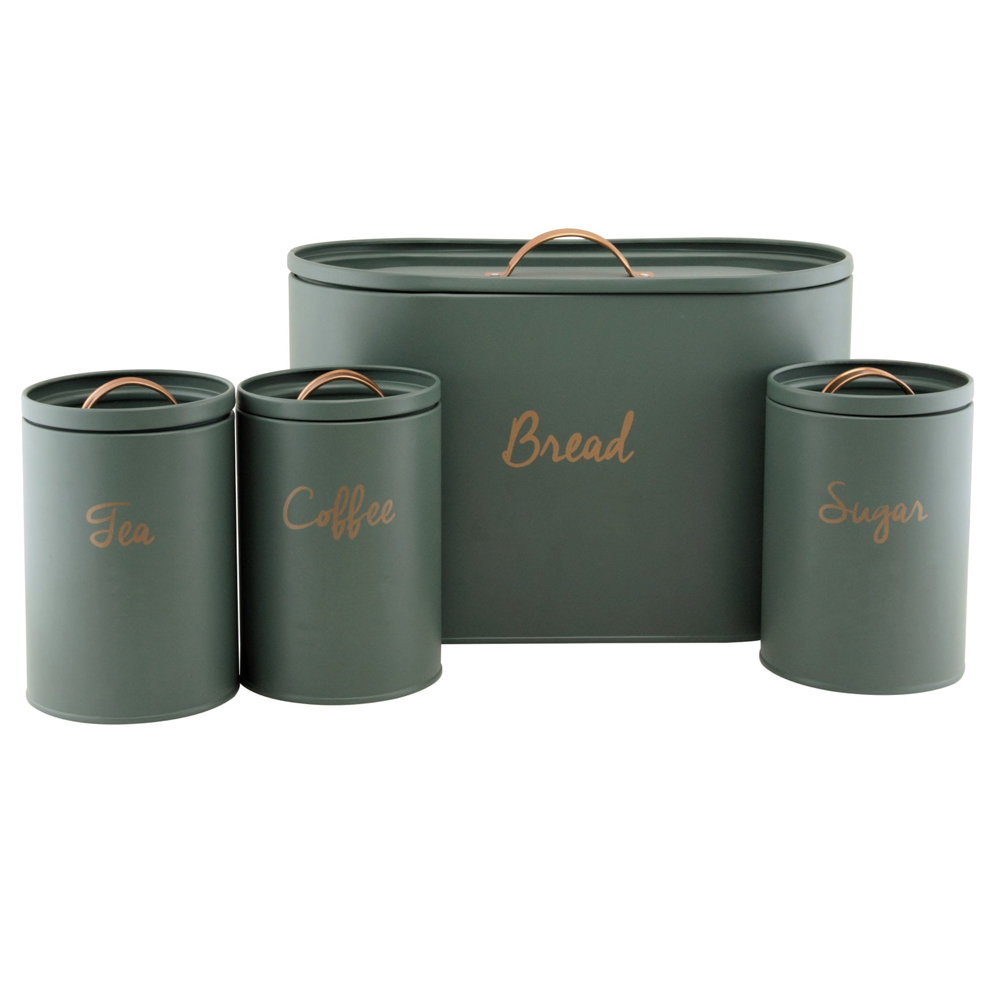 3pc Ivy Green Airtight Food Canister Set