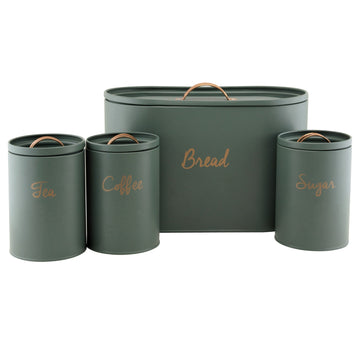 3pc Ivy Green Airtight Food Canister Set